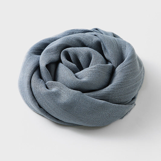 Women's Fashion Artistic Solid Color Cotton And Linen Scarf