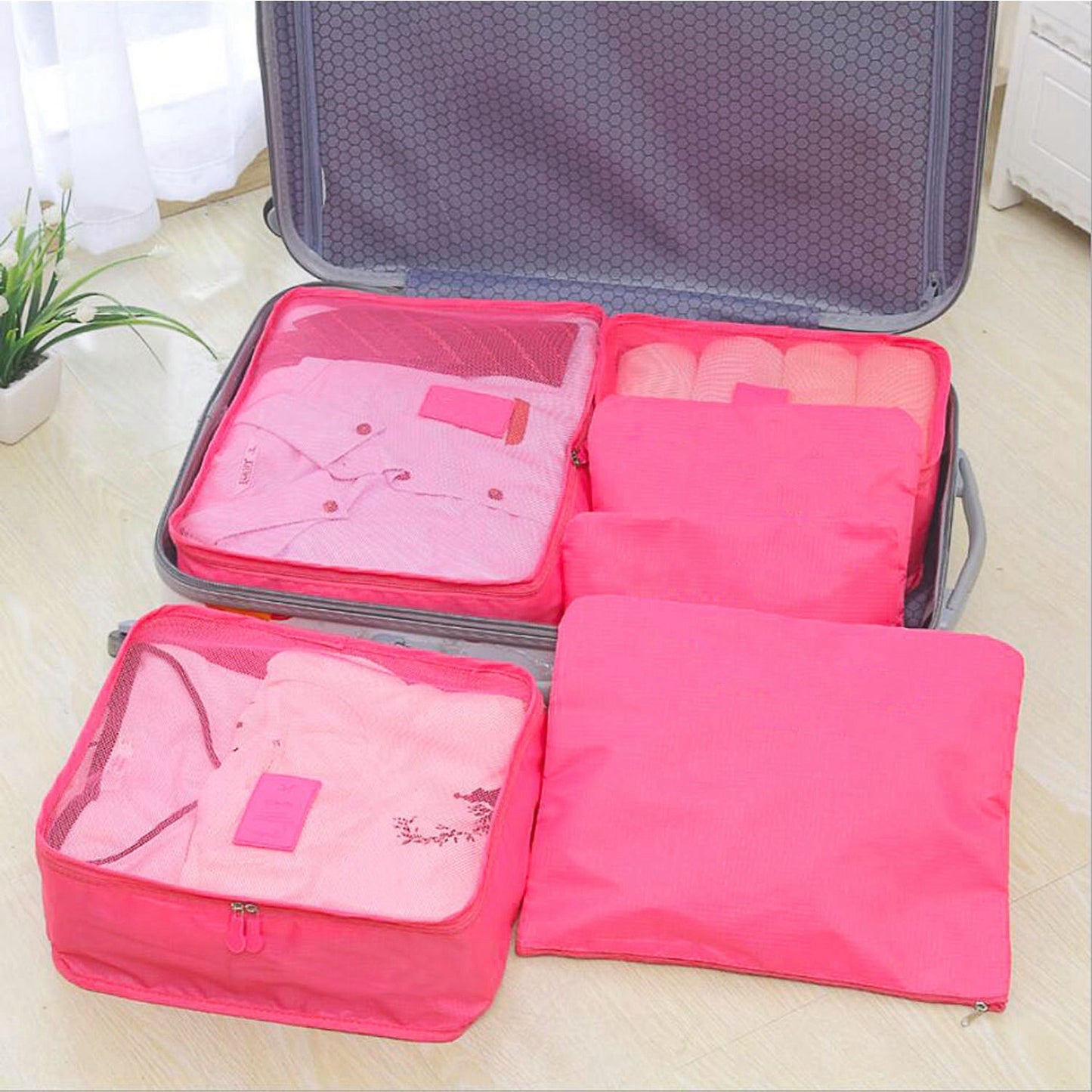 9Pcs Per Set Clothes Storage Bags Water-Resistant Travel Luggage Organizer Clothing Packing Cubes For Blouse Hosiery Stocking Underwear