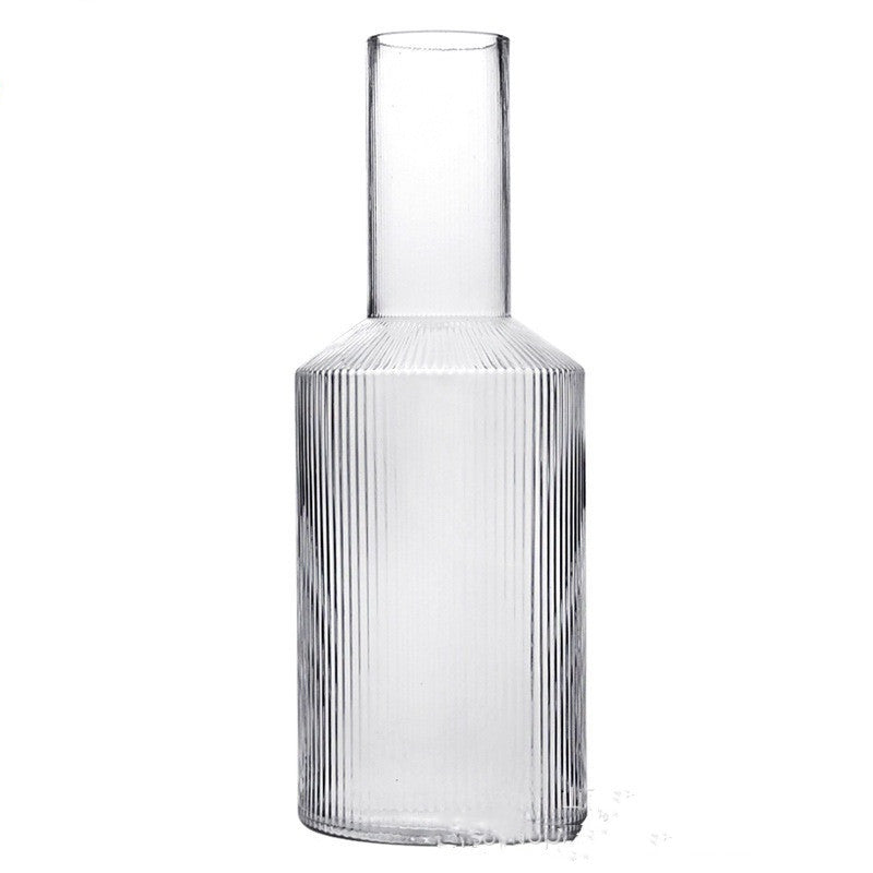 Nordic Ins Japanese Home Hotel Transparent Phnom Penh Vertical Pattern Crystal Glass Water Bottle