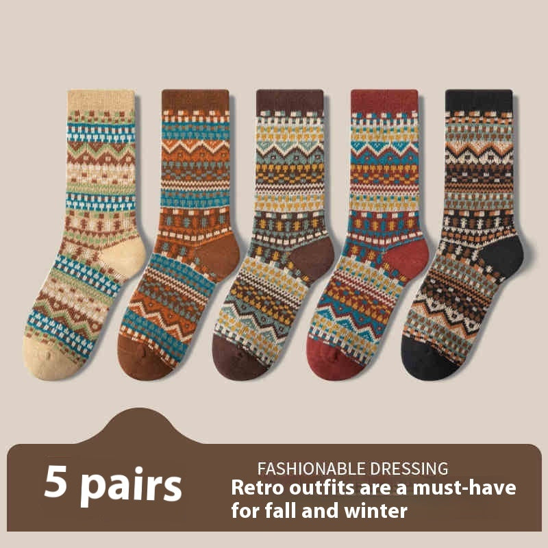 Retro Ethnic Style Socks For Women Deodorant