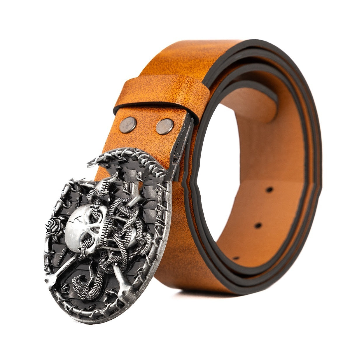 Zinc Alloy Personality Trend Buckle Retro Belt