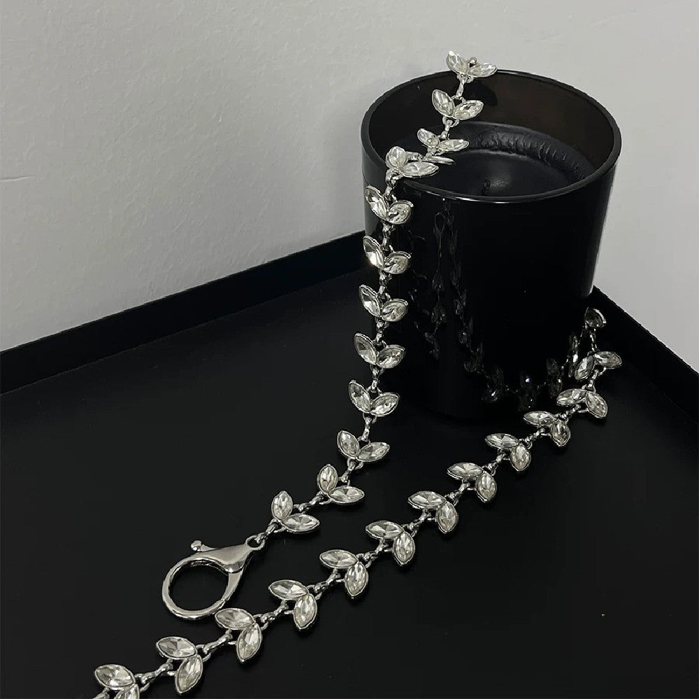 Spot Drill Long Chain Plus Lobster Buckle Fashion Clothing Bag Pants Decoration Accessories