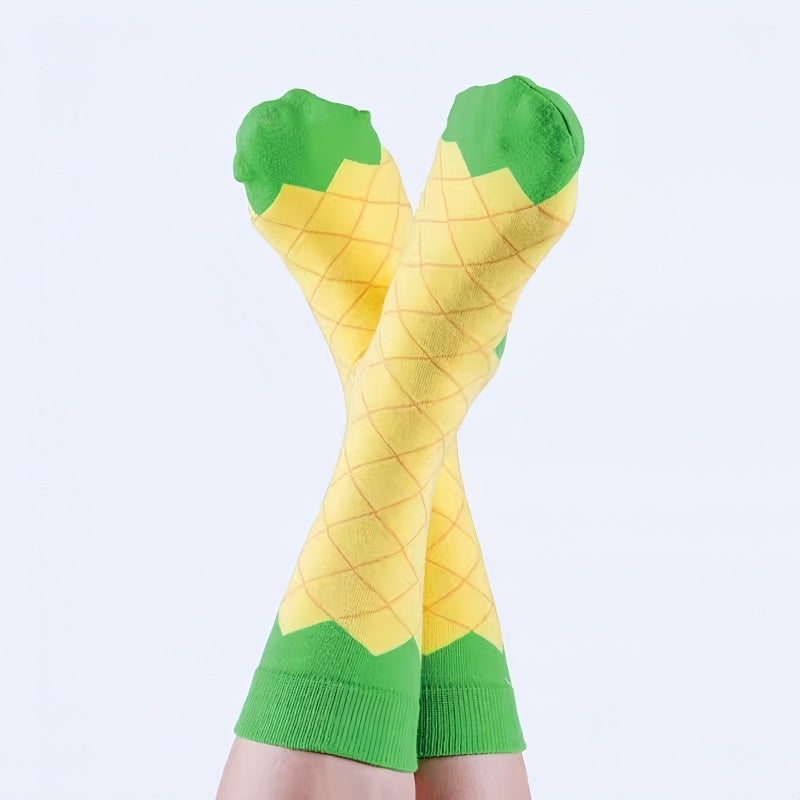 Spring And Summer Casual Socks Female Cartoon Fruit Cute Color