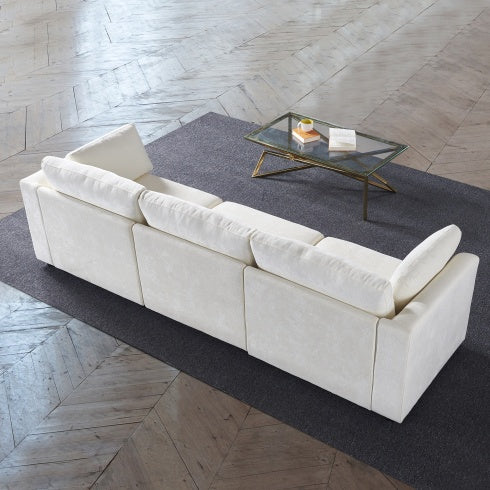 Modular Sofa Grey Chenille Fabric, Simple And Grand, The Seat And Back Is Very Soft. This Is Also A KNOCK DOWN Sofa