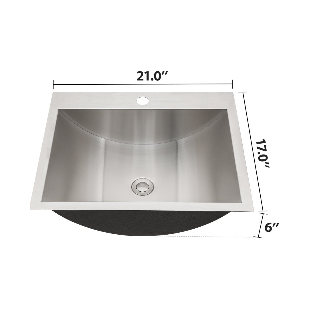 Brushed Nickel Stainless Steel Undermount Bathroom Sink With Pop-Up Drain, Easy To Clean, Durable, Noise-Reducing