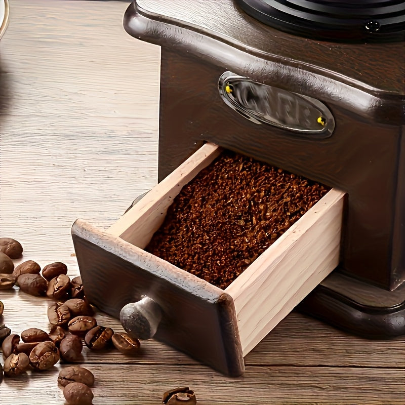 Enjoy The Outdoor Leisure Time And The Elegant Indoor Life. With A Light Luxury And Vintage Style, Experience All The Charm Of A Hand-crank Coffee Machine.