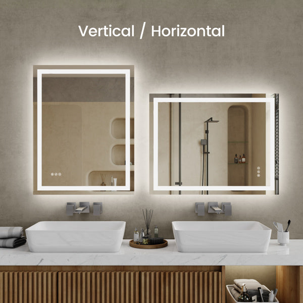 28 Inch X 36 Inch LED Bathroom Mirror