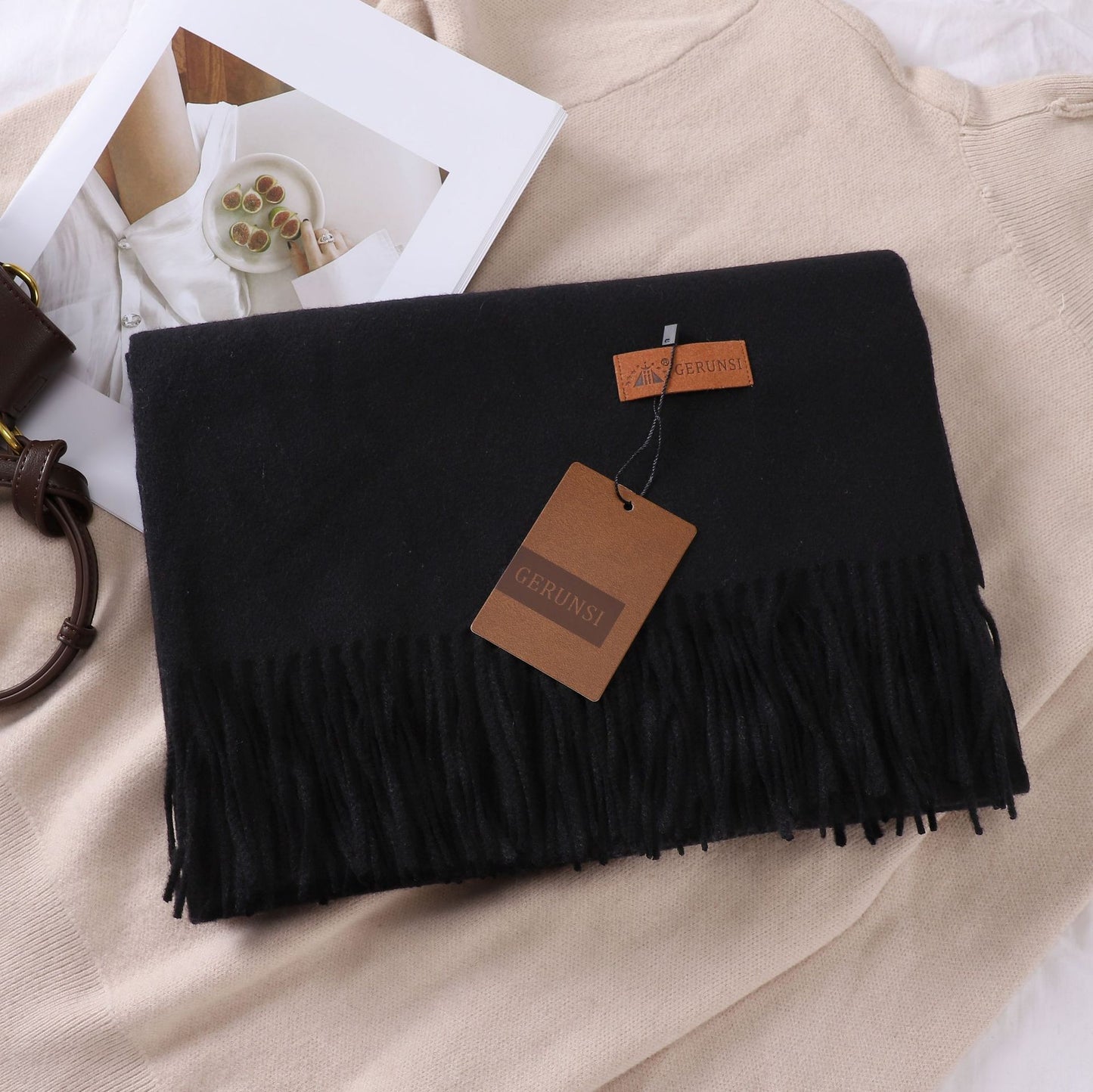 Solid Color Faux Cashmere Women's Scarf