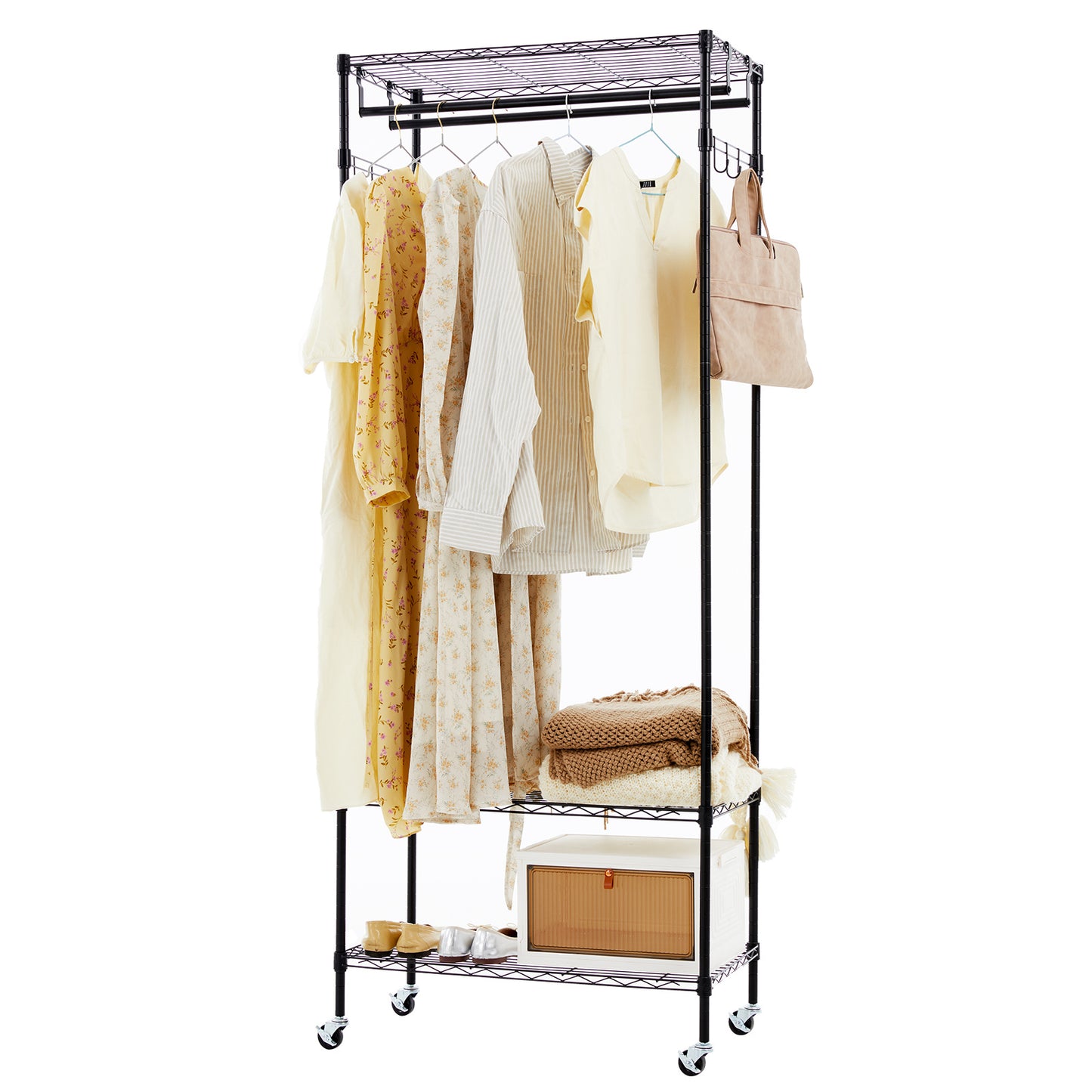 Adjustable Mobile Hanger, Iron Storage Hanger