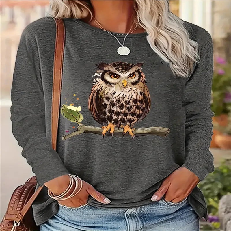 Women's Printed Hoodless Sweatshirt