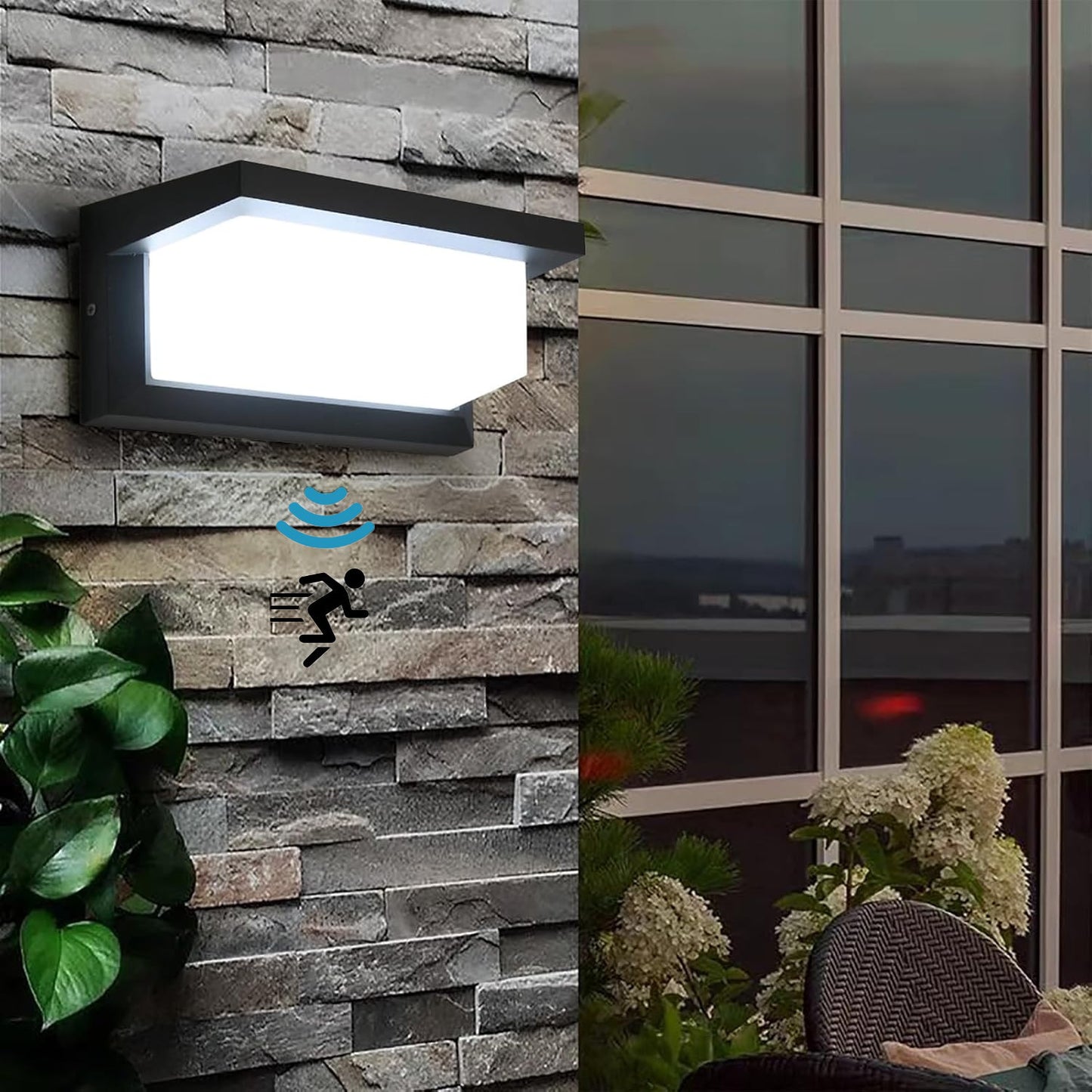 Waterproof Wall Lamp Infrared Sensing Model -built-in Sensing- Cold Light