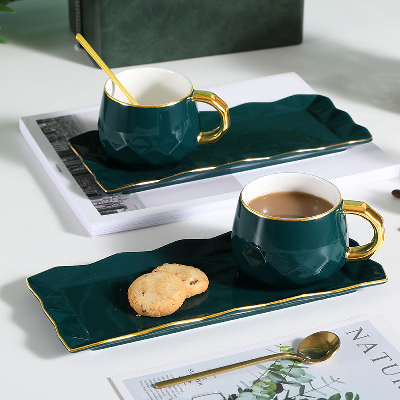 Ceramic Coffee Cup & Saucer Set Creative Breakfast