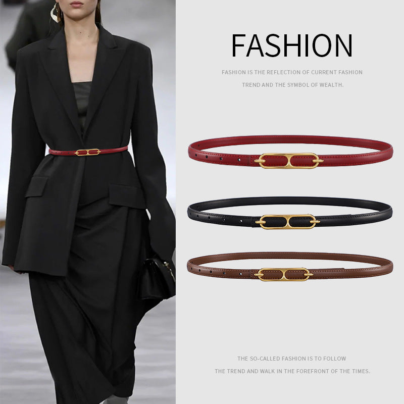 All-match Suit Waist-tight Dress Decoration Geometric Belt