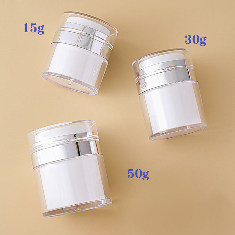 3pcs Vacuum Press-type Face Cream Bottle Liquid Leak-proof Container Dispenser Cosmetic Lotion Top Press-type Filling Bottle