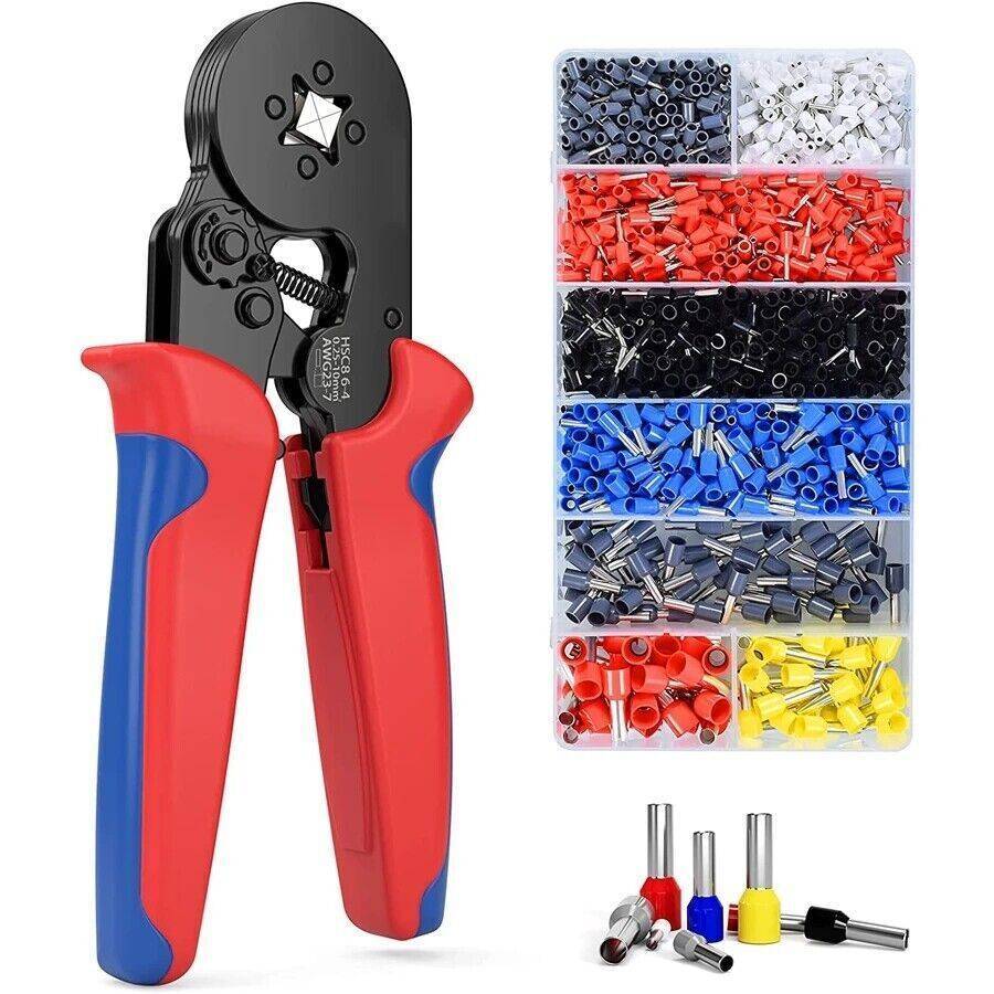 1200 Ferrule Crimper Plier Kit Wire End Terminal Ratchet Crimping Tool