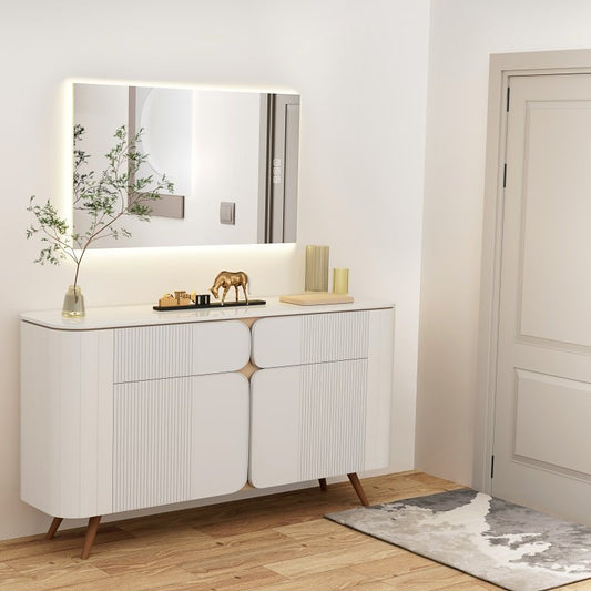 LED Bathroom Mirror Bright Backlight, 5 Mins Defog, Full HD Reflected Wall Mounted Vanity Mirror, 3 Colors Stepless Dimmable, CRI90, Memory Function, Anti-Fog