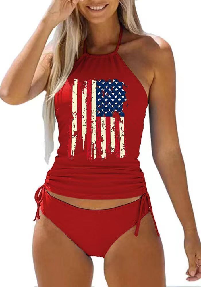 Women's Two-piece Casual Swimsuit P125 Red
