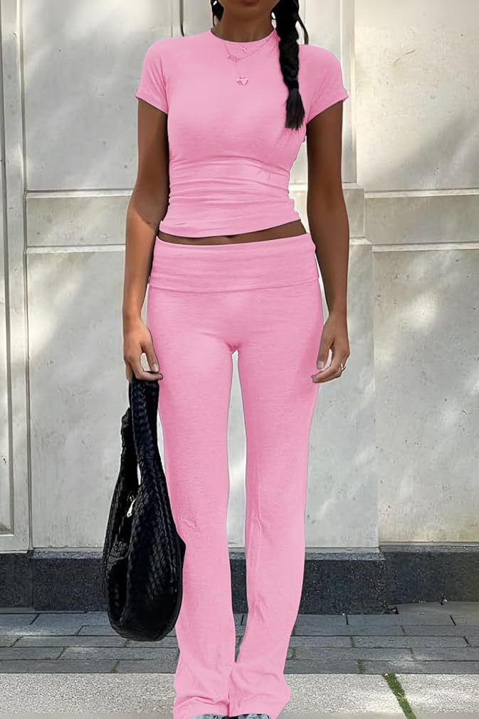 Short Sleeved Wide Leg Pants