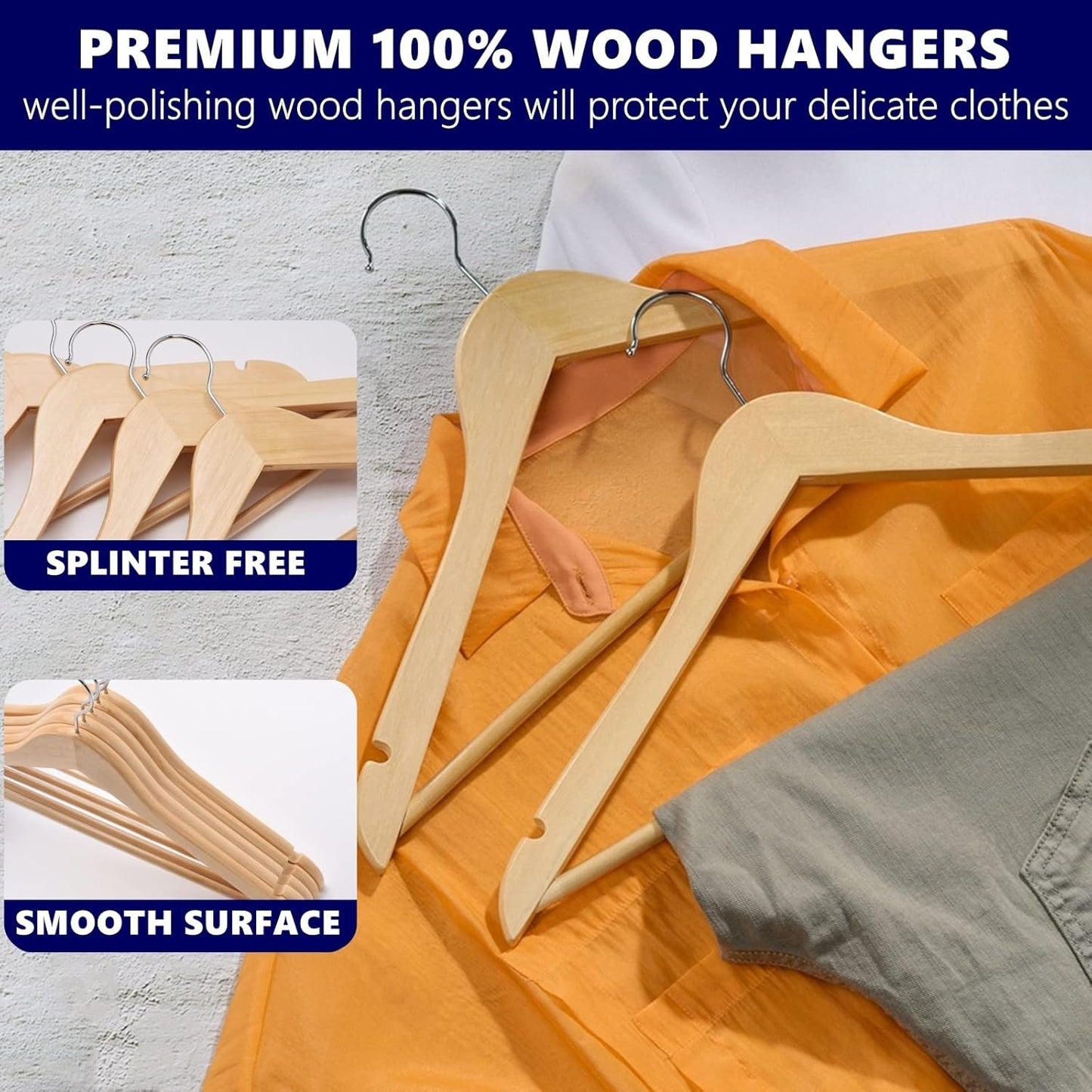 10 Piece Set Of Commercial Grade Thick Wood Hangers, Not Shipped On Weekends, Prohibited From Sale On Amazon