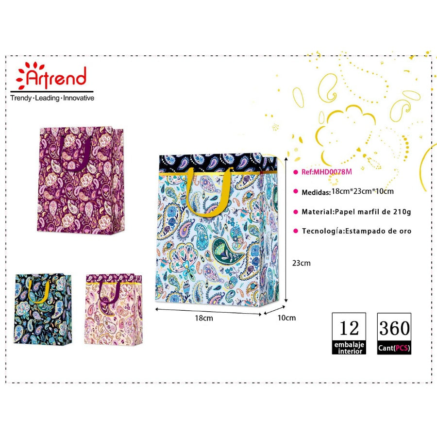 Set Of 12 High-quality Cartoon Pattern Gift Bags Are Covered With A Glossy Film On The Outside To Prevent Staining And Color Mixing