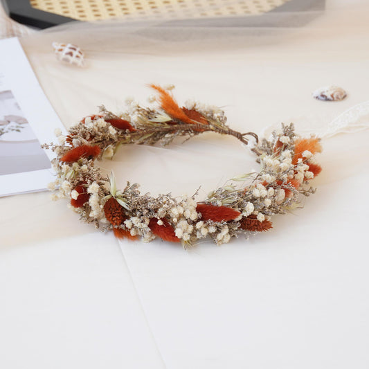 Gypsophila Crown, Dried Flower Crown, Bridal Wedding, Daily Party, Birthday Suitable Crown