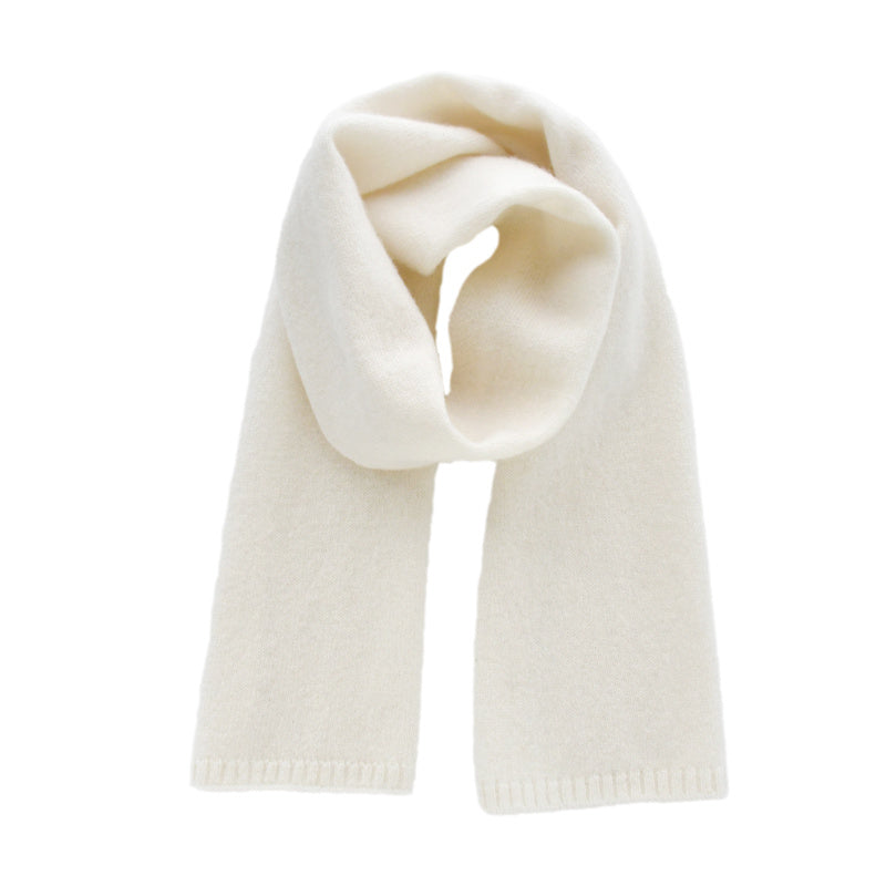 Women's Fashion Versatile Knitted Wool Solid Color Scarf