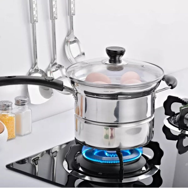 4pcs Non Stick Chip Pan Deep Fat Fryer Cooking Noodle Soup Pot Frying Basket Lid