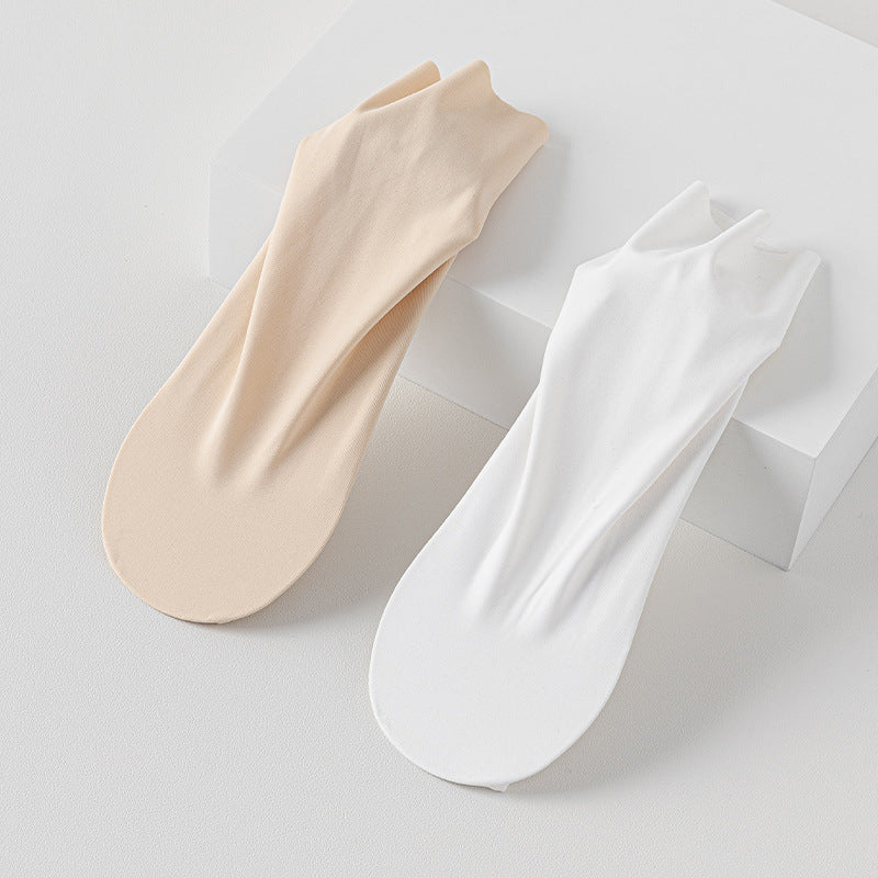 Couple Ice Silk Thigh High Socks Cotton Base Sweat-absorbent
