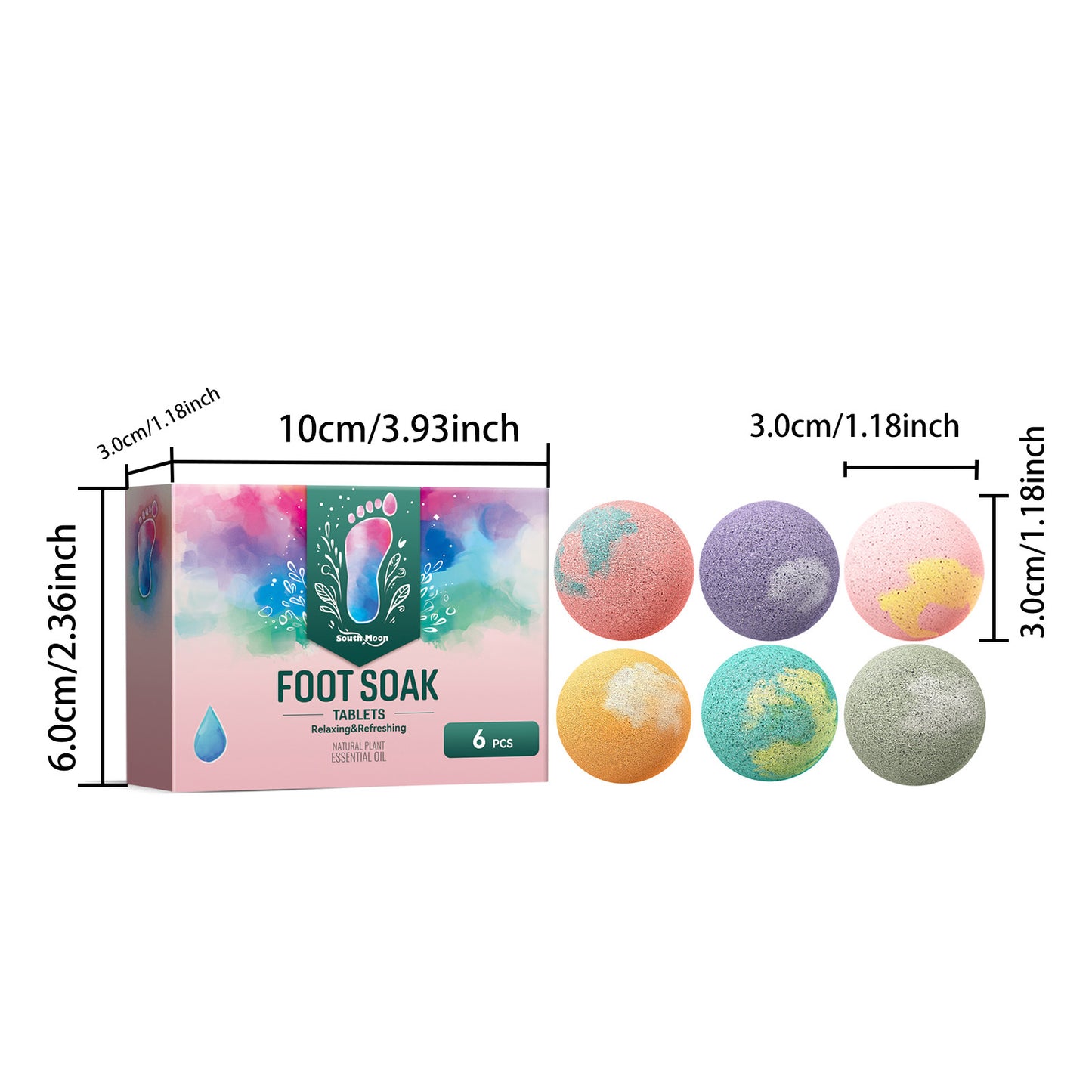 Anti Dryness, Cracking, Peeling, Cleaning, Moisturizing, Foot Repair, Heel Foot Bath Ball