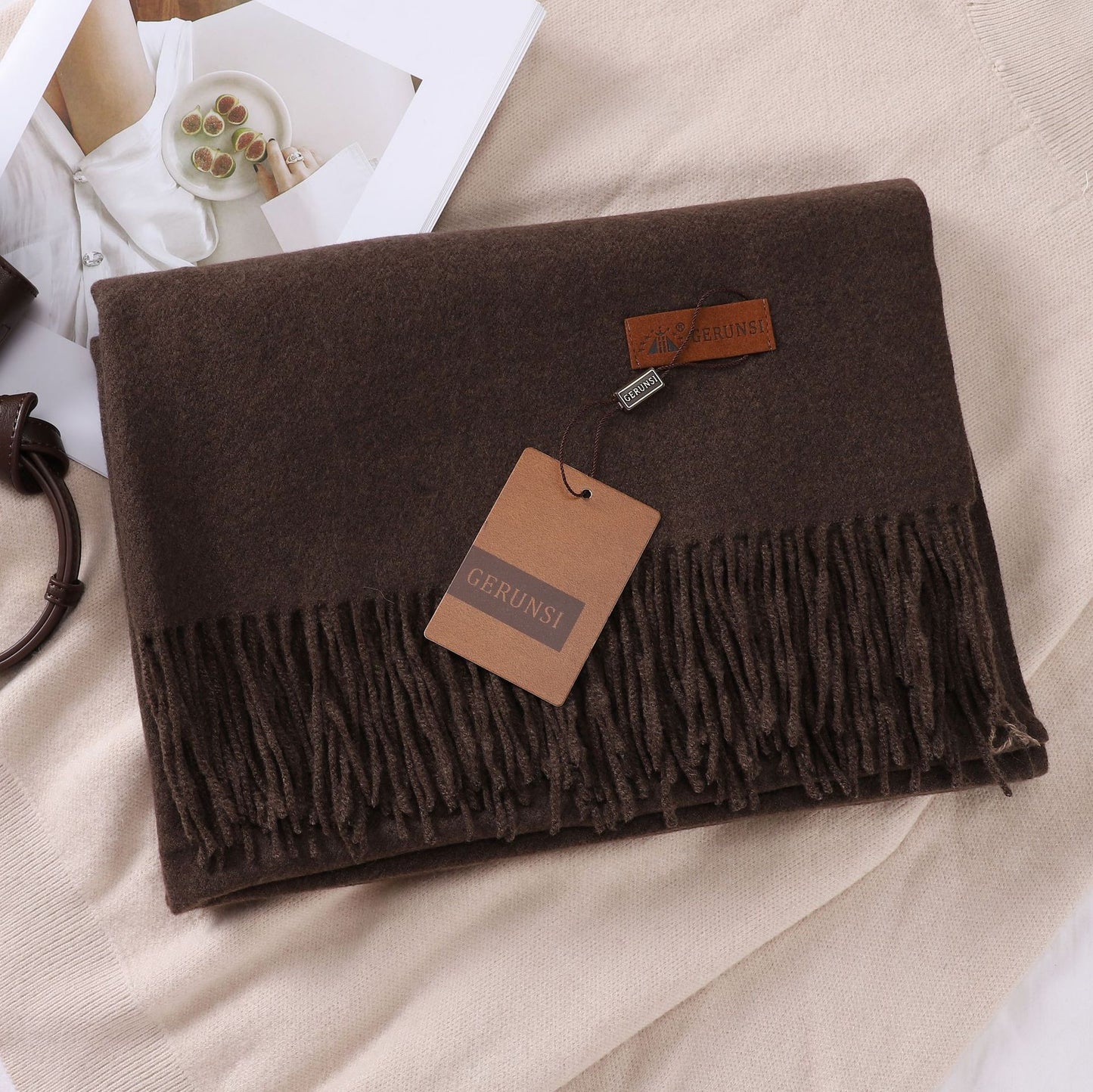 Solid Color Faux Cashmere Women's Scarf