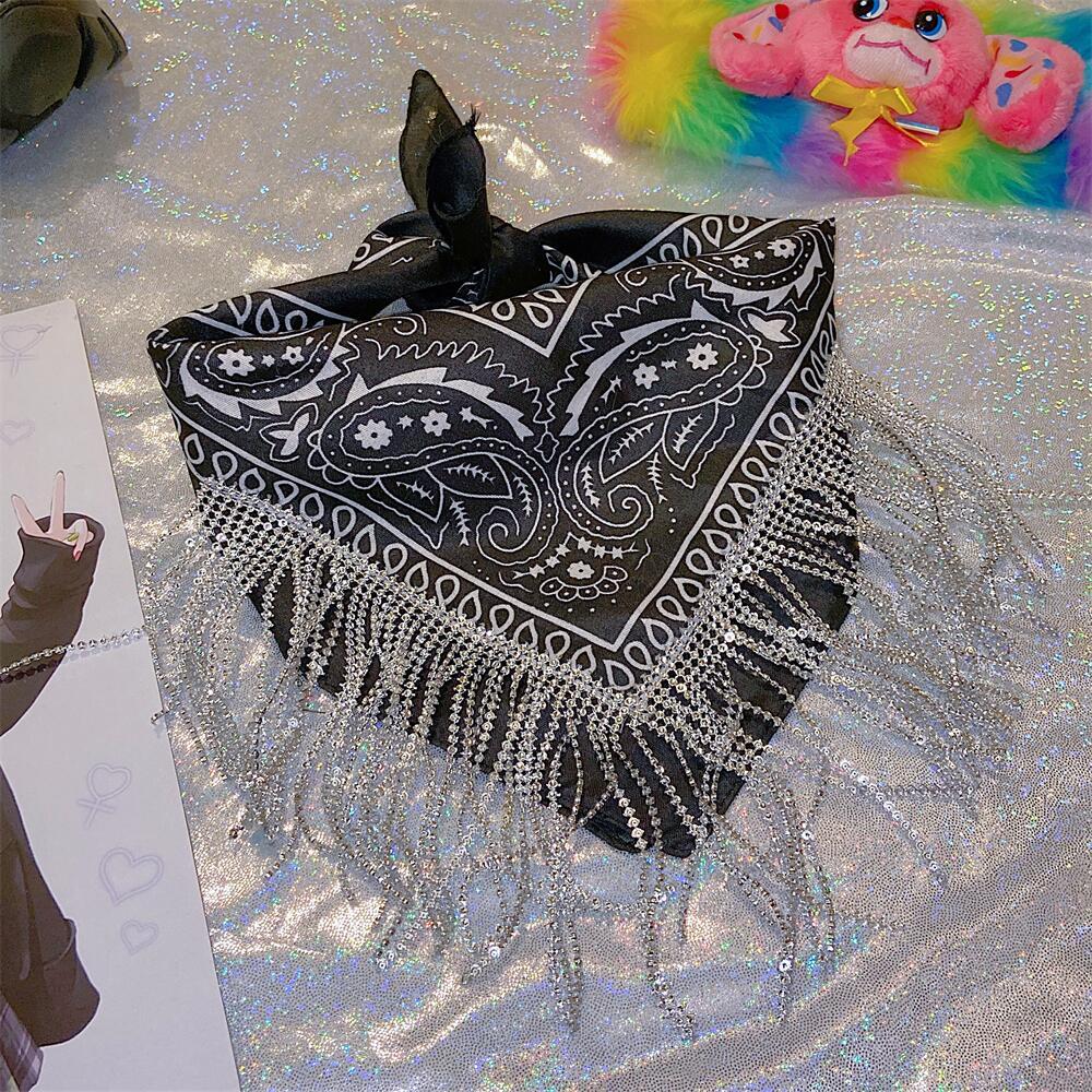 Women's Fashion Rhinestone Hair Band Scarf