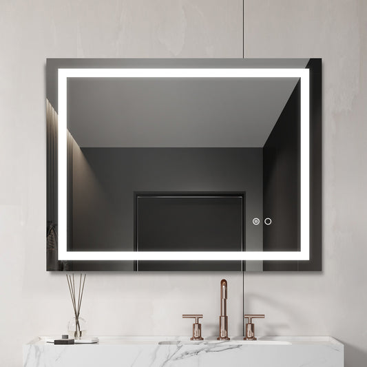LED Bathroom Mirror With Touch Button Control