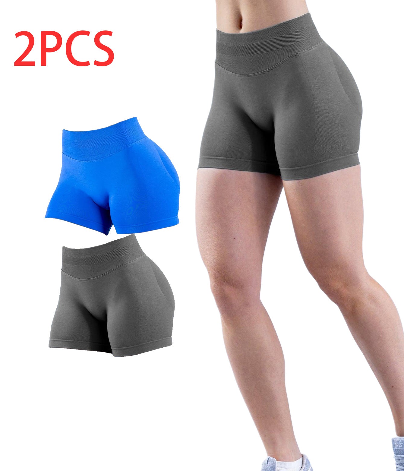 2pcs Quick-drying Breathable Yoga Shorts