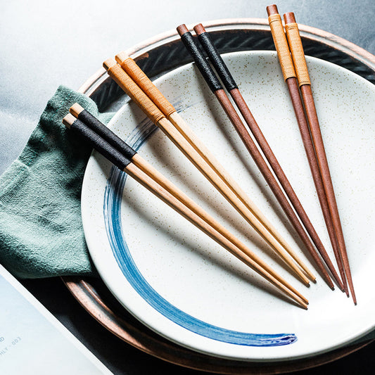 Japanese Style Pointed Mahogany Chopsticks