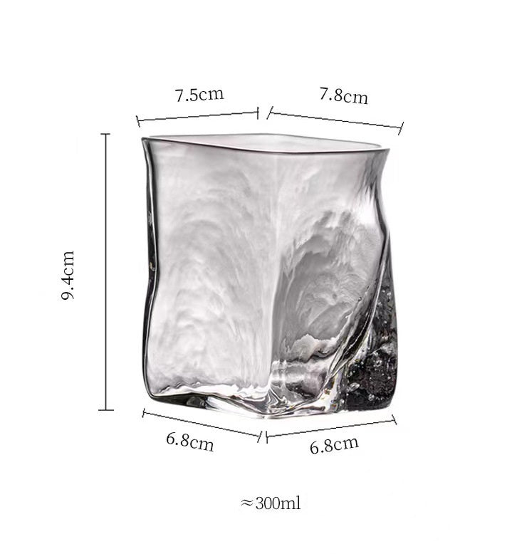 Transparent Irregular Niche Whisky Glasses For Household Use
