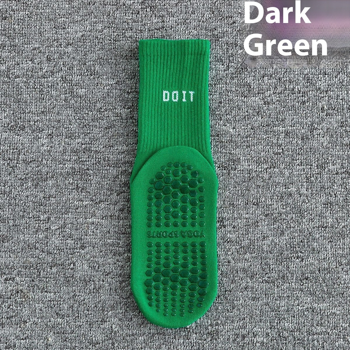 Women's Fitness Women's Socks Trendy Letter Mid-calf Yoga Socks Simple Non-slip Sweat-absorbent Breathable