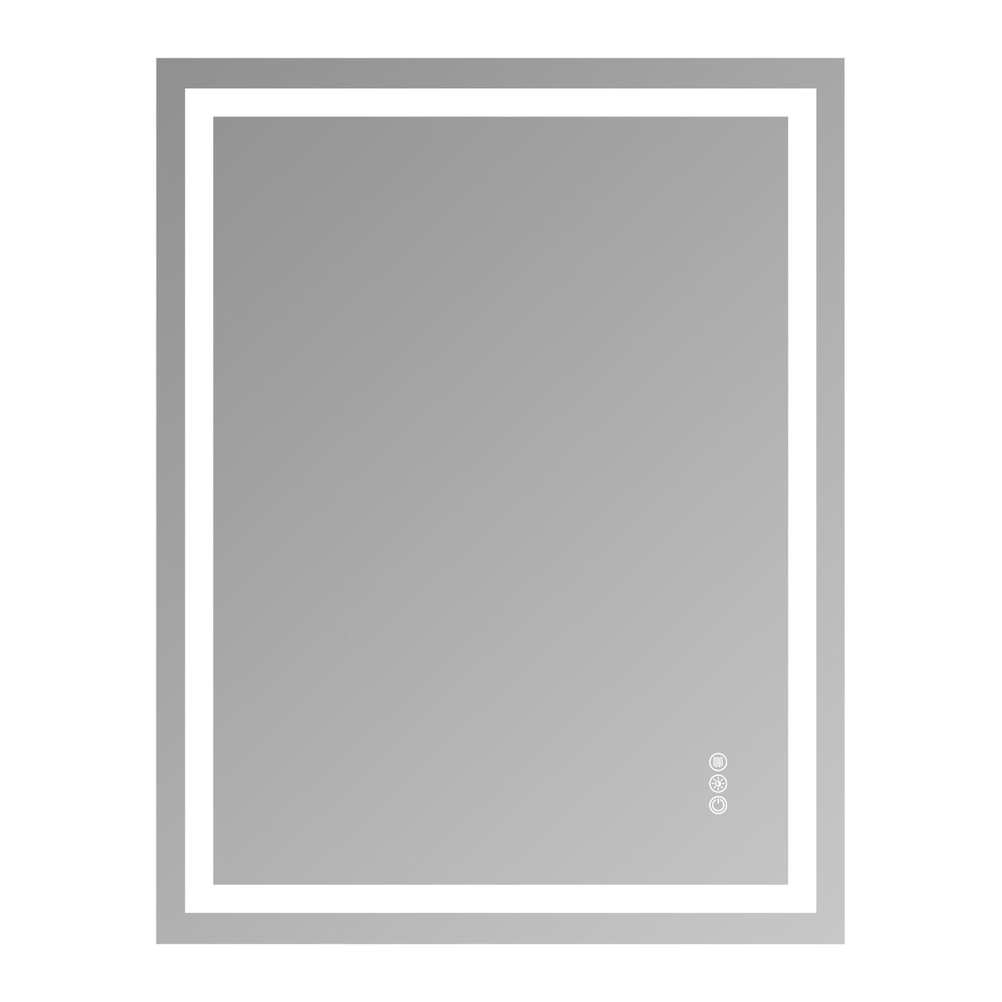 Frameless Tempered Glass With Dual LED Light Strips For Front And Rear Illumination