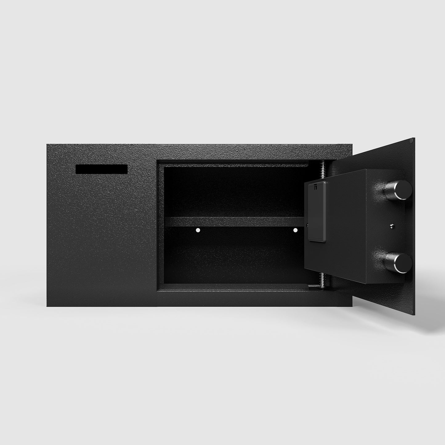 Steel Security Safe And Lock Box With Electronic Keypad - Secure Cash, Jewelry, ID Documents, Black,1.16 Cubic Feet