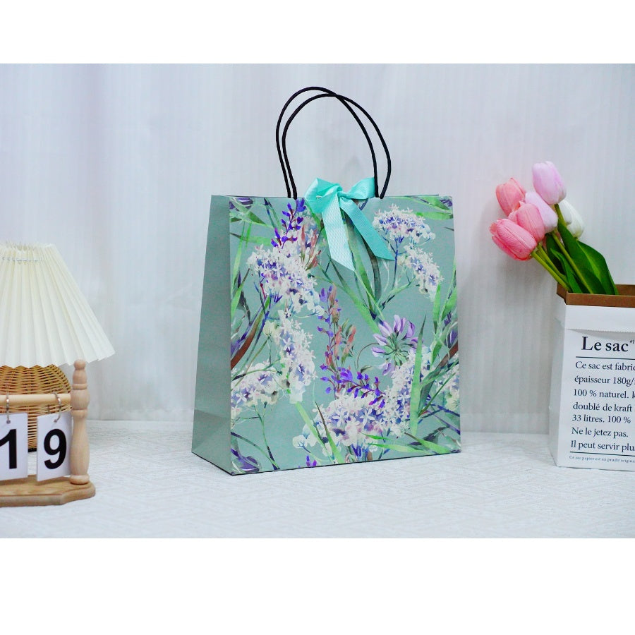 12pcs High-end Tote Bags Patterned Clothing Gift Bags - Senior Wholesale Souvenir Bags Shopping Paper Bags