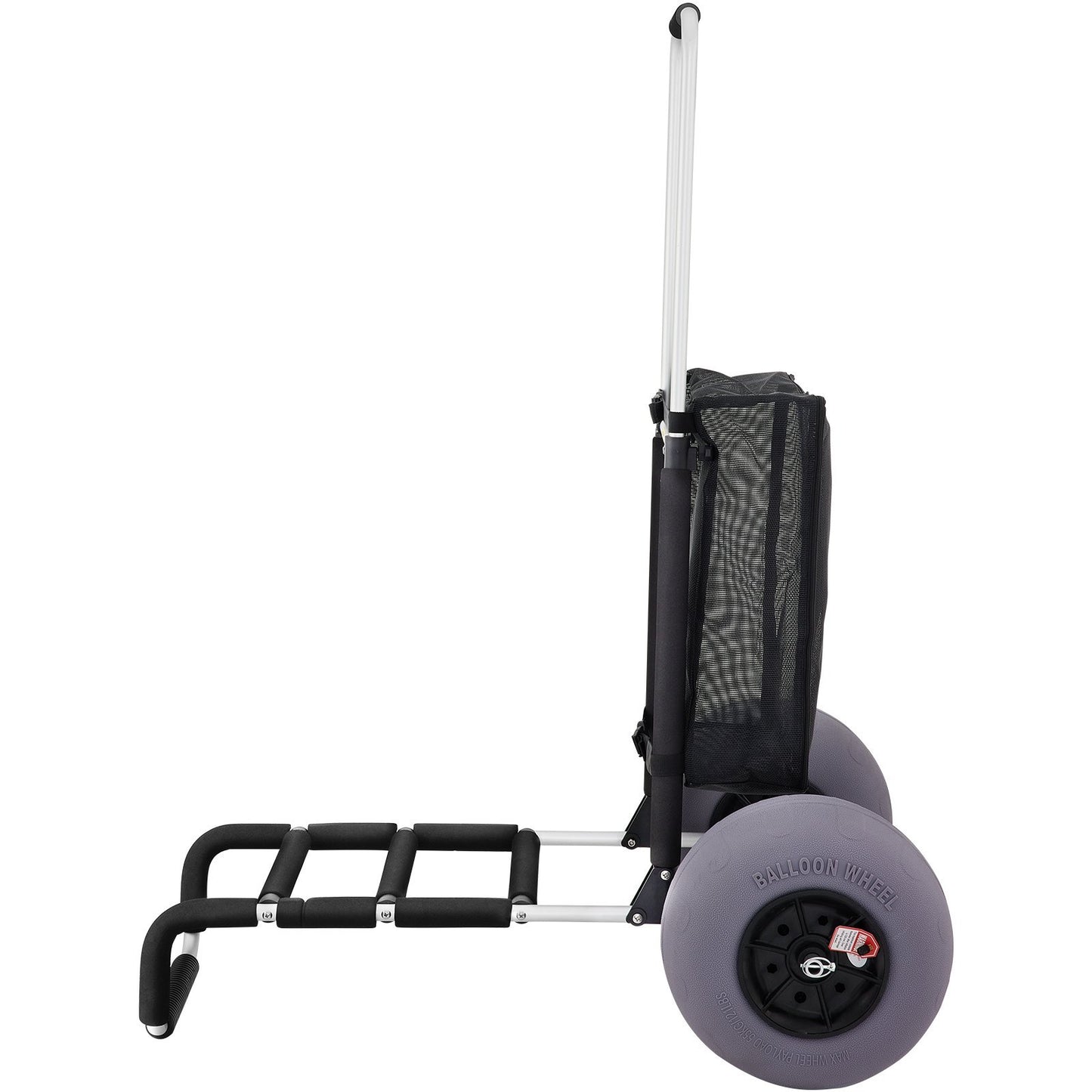 VEVOR Beach Carts For Sand,  Cargo Deck, TPU Balloon Wheels, 165LBS Loading Folding Sand Cart Adjustable Height, Aviation Aluminum Cart For Picnic, Fishing, Beach