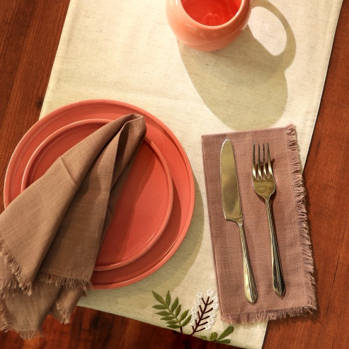 Premium Cotton Napkins Set Of 4-20x20 Inch, Classic Hemstitch Dinner Napkins