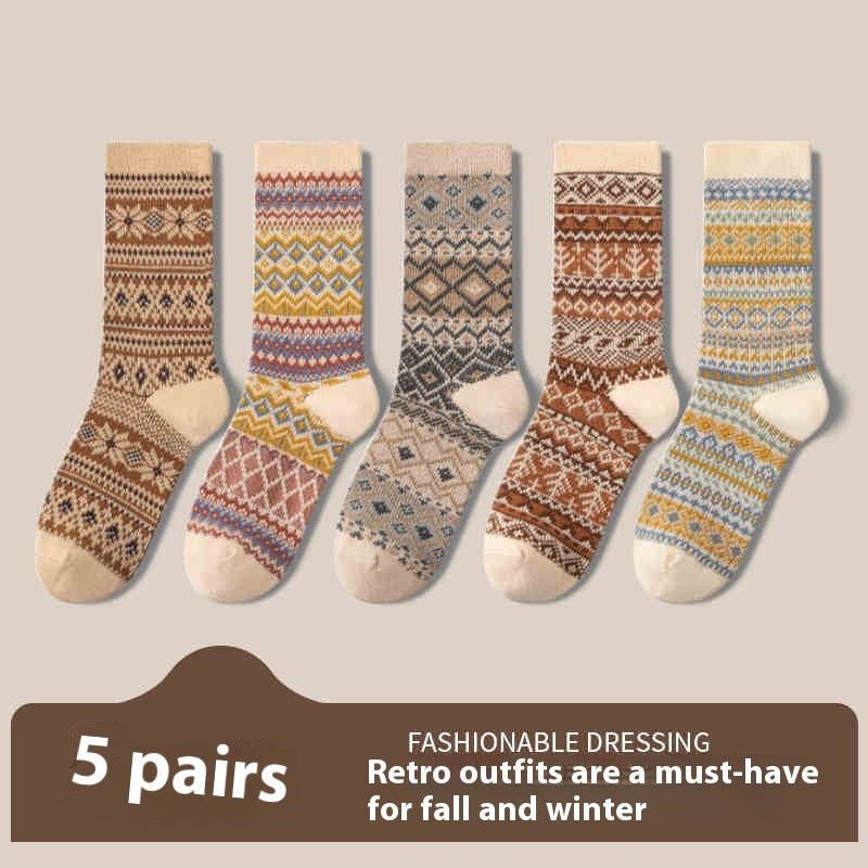 Retro Ethnic Style Socks For Women Deodorant