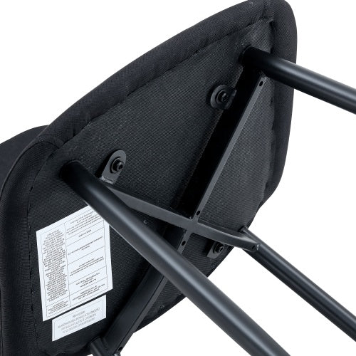 Luxury Simple Chair - Set Of 4 BLACK Linen-Cotton Material High Resilience Dining Chair With Metal Black Leg.Integral Metal Leg Architecture,Suitable For Various Interior Decoration Styles.