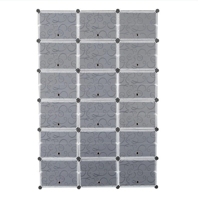 12 Layer Portable 72 Pairs Shoe Rack Storage Rack 36 Grid Tower Rack Storage Cabinet Bracket