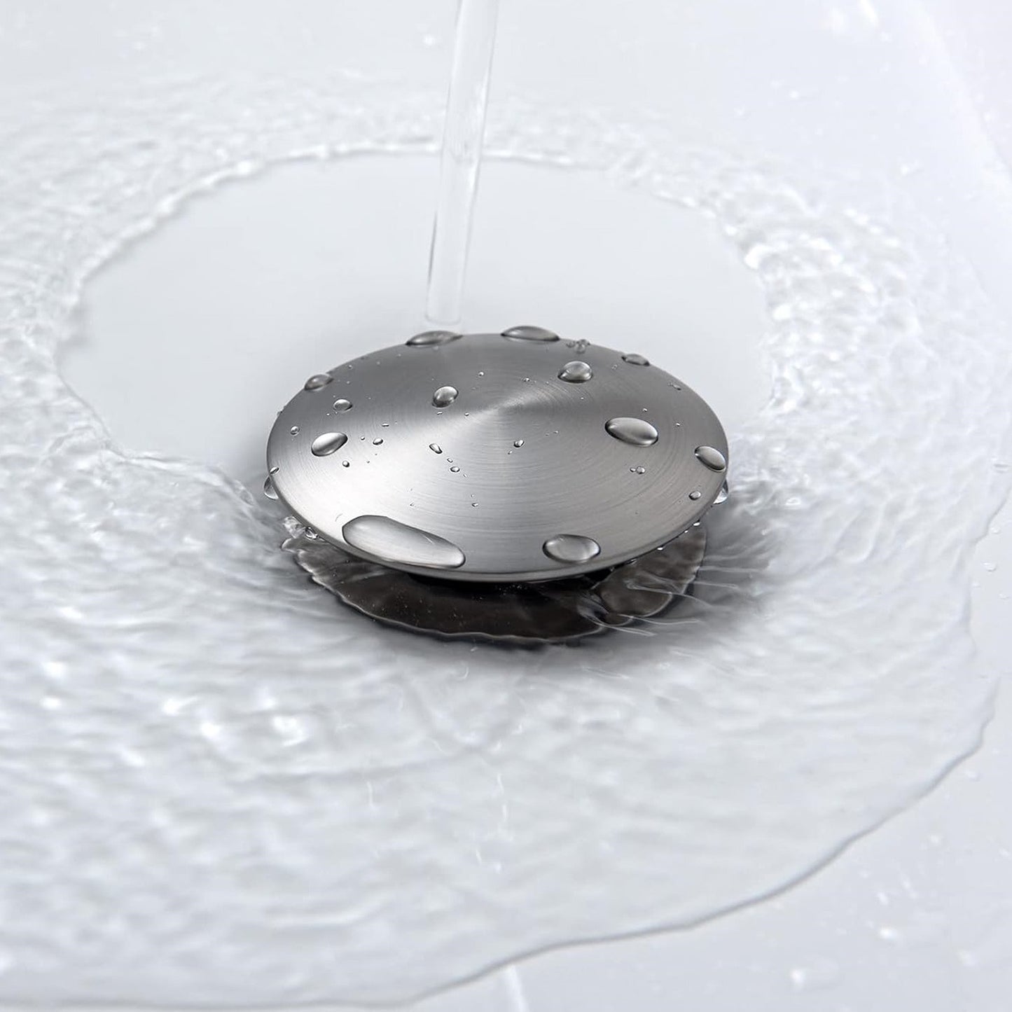 The Bathroom Sink Drain Has No Overflow Hole, And The Basin And Washbasin Pop-up Drain Is Made Of 304 Stainless Steel