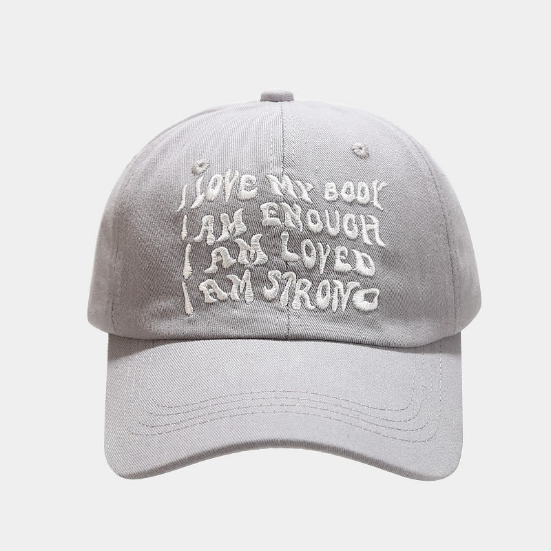 Fashion Baseball Cap For Women In Four Seasons Outdoor Casual Peaked Cap Face-looking Small Embroidered Letters Big Head Circumference Hat Men