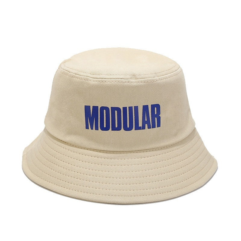 Letters Fisherman Hat Face-showing Little Korean Style Students