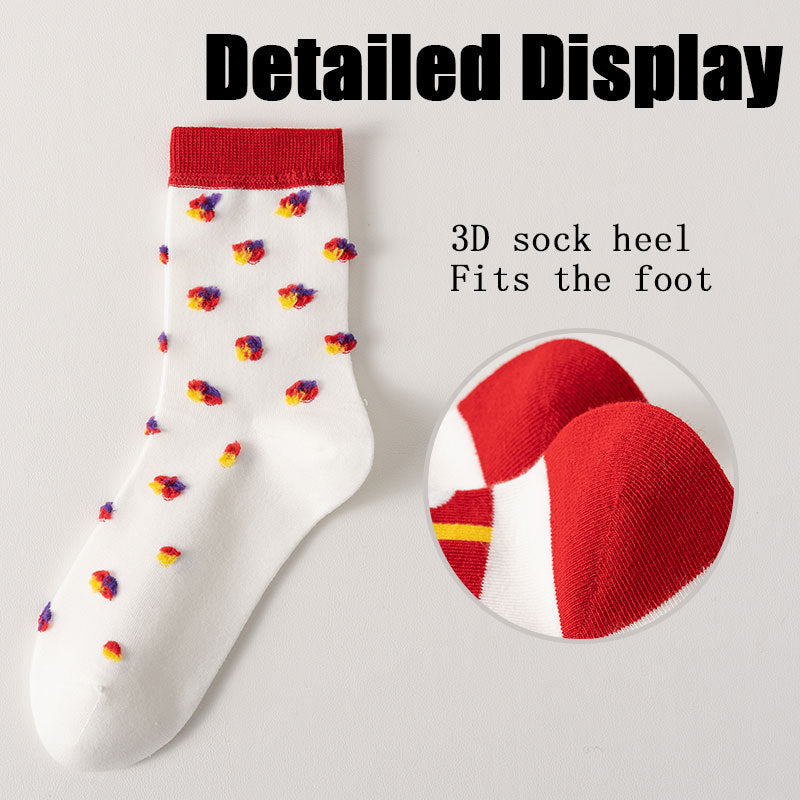 8 Pairs Womens Crew Socks Casual Knit Comfy Seamless Breathable Cool Dress Socks For Outdoor Sports Running Fitness Cycling