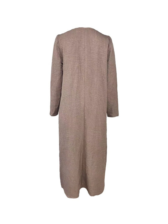 Women's V-neck Solid Color Fashionable Dress