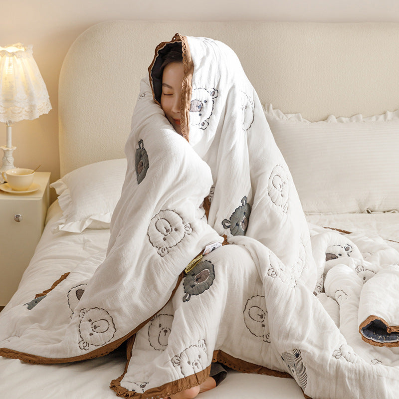 Cartoon Cloud Yarn Puff Quilt Double-layer Gauze Quilt